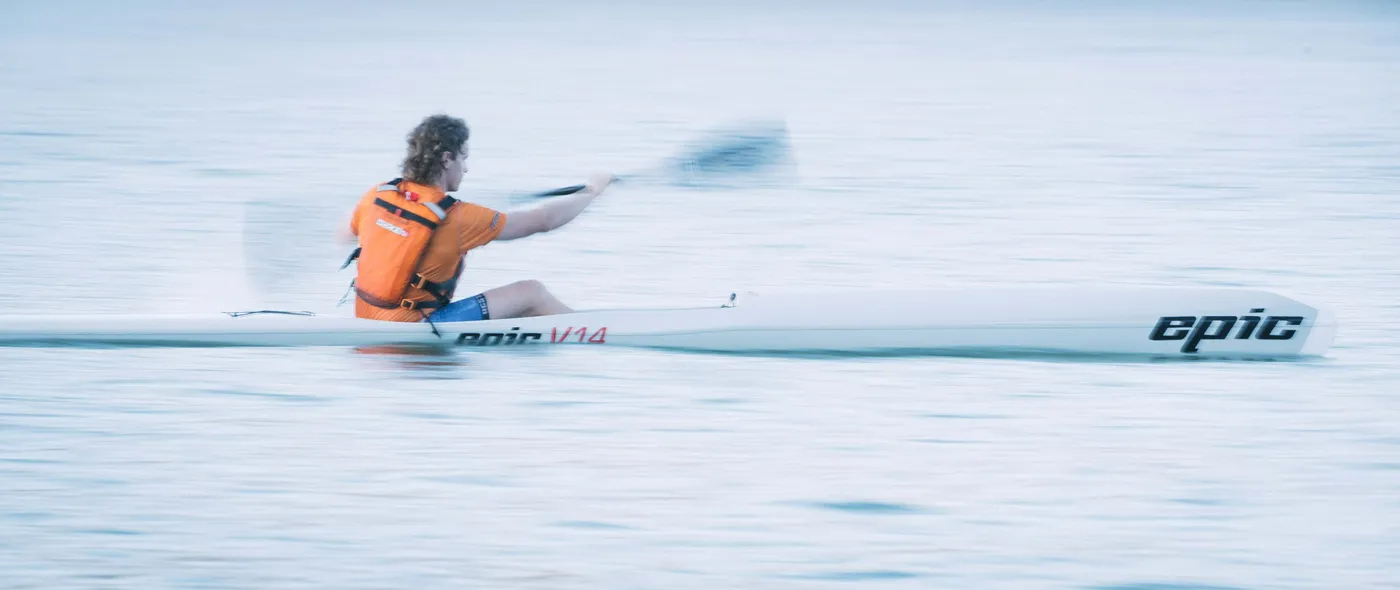 Epic V14 — downwind action shot