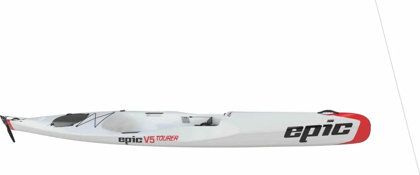 Epic V5 Tourer — studio oblique 3/4 view