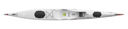 Epic V8 Tourer surfski, studio top-down deck view