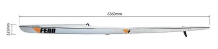 Fenn Fennix Cuda surfski, dealer side profile
