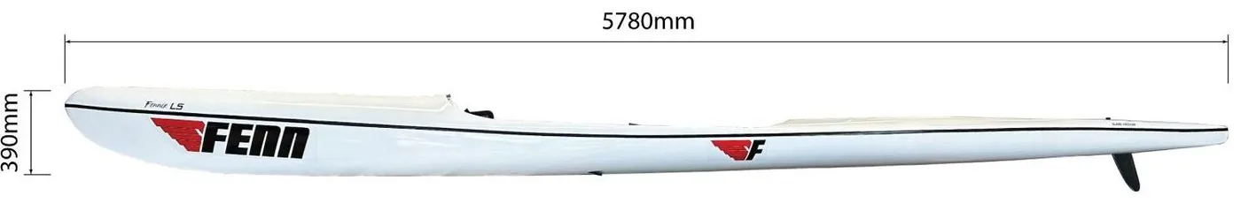Fenn Fennix LS, studio side profile and top view with dimensions
