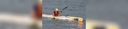Fenn Swordfish surfski, studio side profile (current swordfish s shown - no separate imagery of the discontinued original)