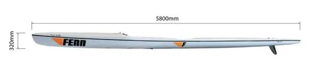 Fenn XT-S surfski, studio side profile
