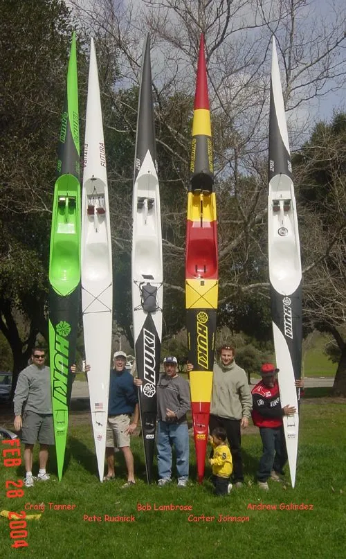 Huki S1-X — on-water action, paddler racing