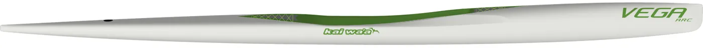 Kai Wa'a Vega Arc, Three-view render of a white and green Vega Arc, on white