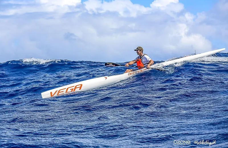 Kai Wa'a Vega — Paddler review action shot