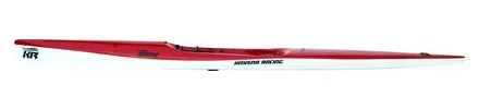 Knysna Racing Genius RS surfski, studio side profile (red/white)