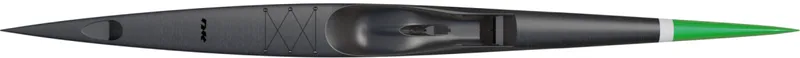 Nordic Kayaks Nitro 640 — studio side profile, naked CarbonX / green nose