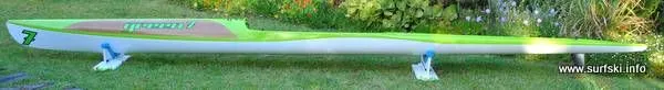 Red7 Green7 (Surf70 cork-composite) — side profile studio shot