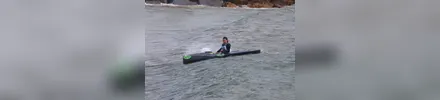 Sipre Ackua 515 surfski, studio side-profile product render
