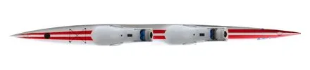 Think Duo S surfski, studio top-down view