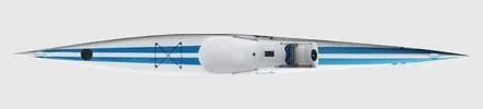 Think Jet surfski, studio top-down view