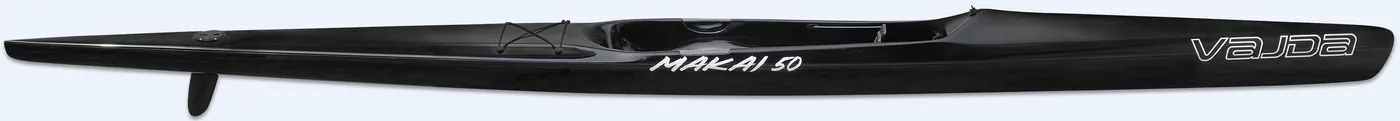Vajda Makai 50, studio composite: side profile, top view and three-quarter view